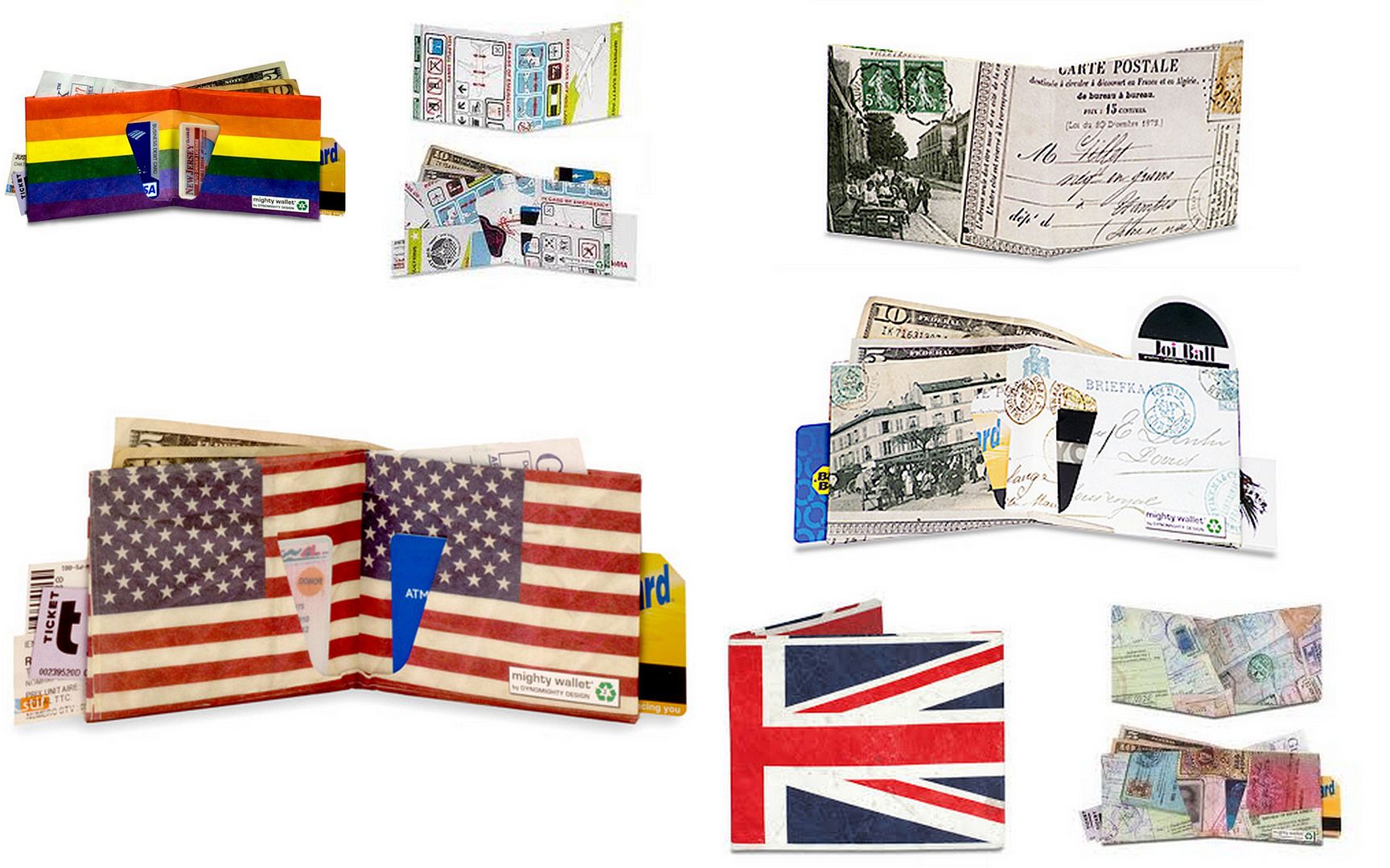 Travel Flags Mighty Wallet Pride Flight Passport Postcard Union Jack